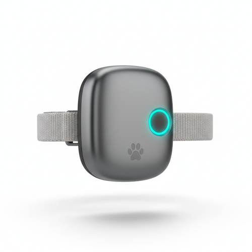 Sleek GPS pet tracker device for dogs and cats
