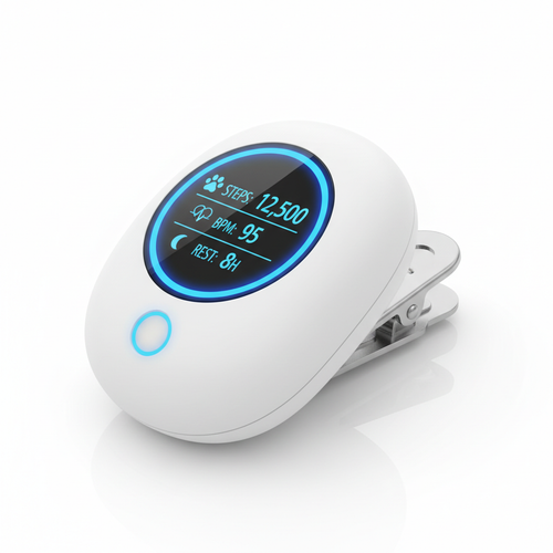 Compact pet activity monitor wearable device